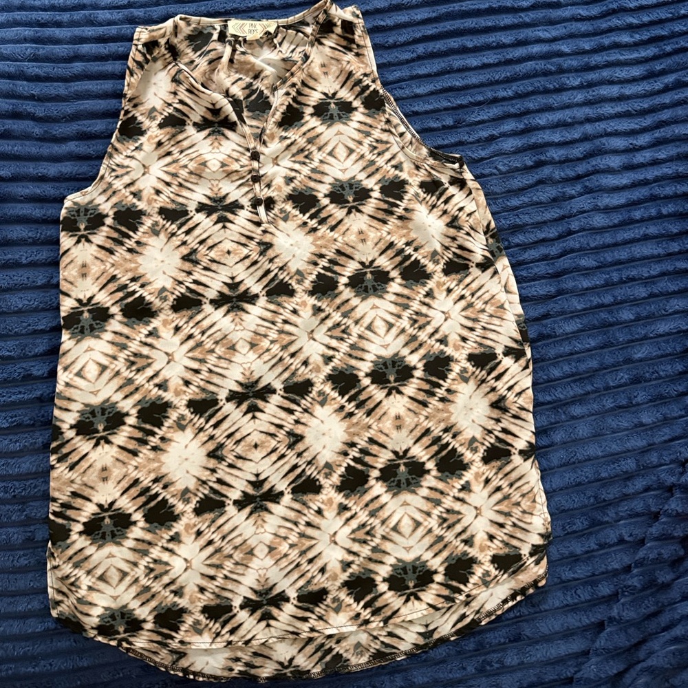 Pink Rose Abstract Pattern Top